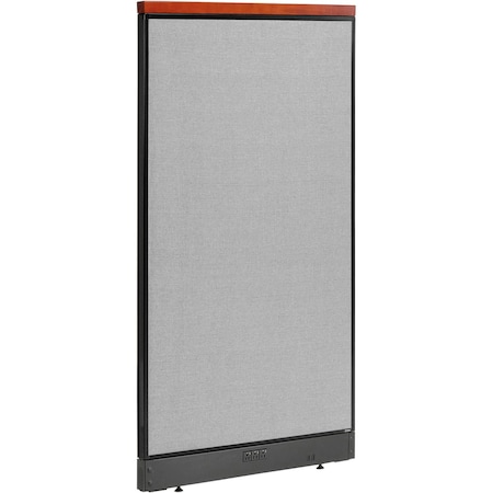 Interion By Global Industrial Interion Deluxe Electric Office Partition Panel, 36-1/4inW x 65-1/2inH, Gray 277545EGY